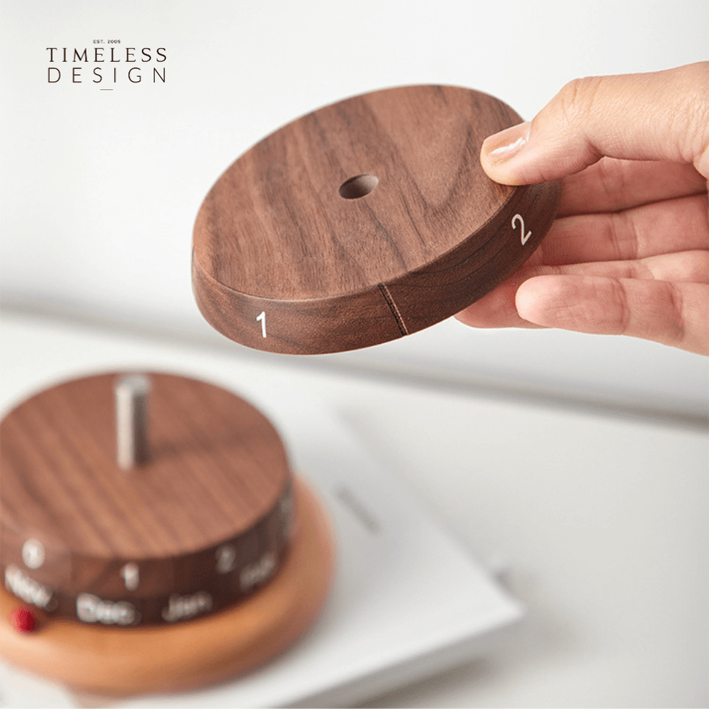 Calendar Rotation Design Jaxon Wooden Rotating Calendar I Kalendar Malaysia I TIMELESS DESIGN ...