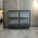 Norio 2 Corrugated Glass Door Cabinet