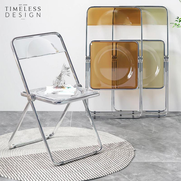 Pille Foldable Acrylic Metal Chair