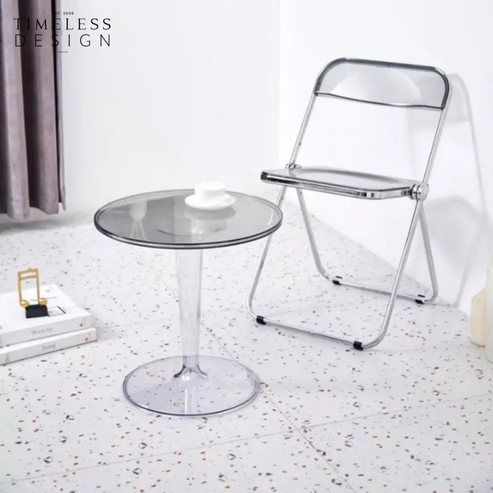 Pille Foldable Acrylic Metal Chair