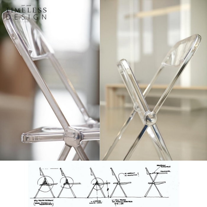 Pille Foldable Acrylic Metal Chair