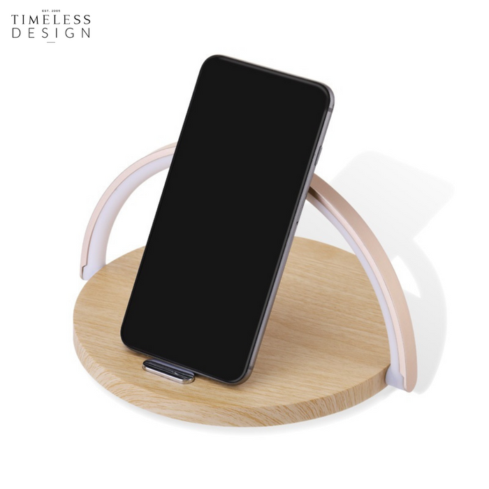 Aika Wooden Light with 10W Fast Wireless Charger
