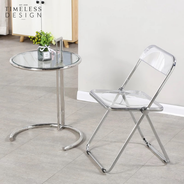 Pille Foldable Acrylic Metal Chair