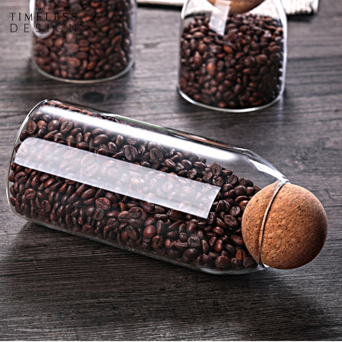 Tiga Glass Storage Bottle with Cork Sets (3-in-1)