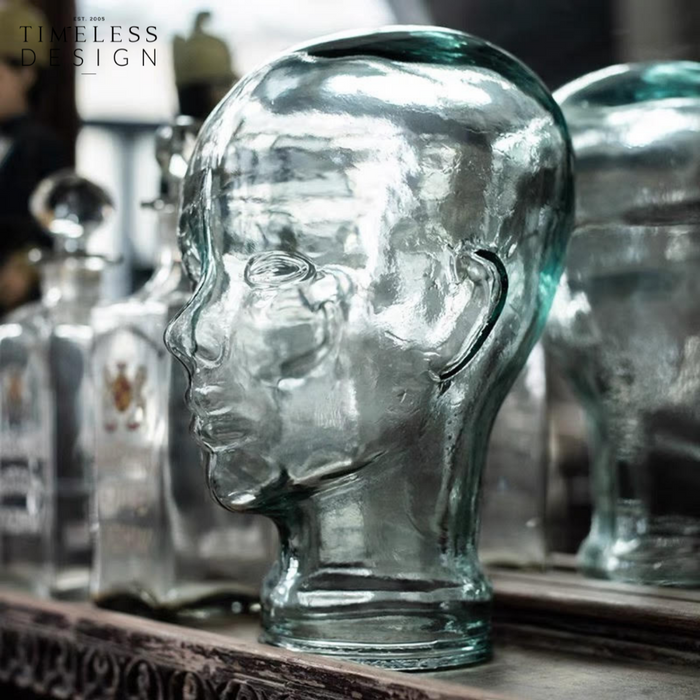 Cabeza Recycled Spanish Glass Headphone Stand I Audio Decor Kaca