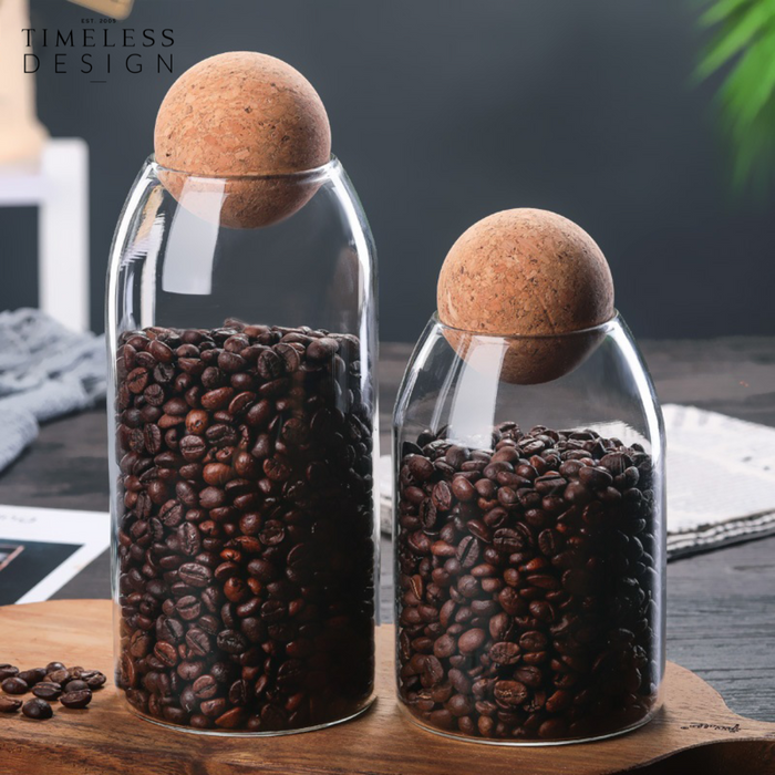 Tiga Glass Storage Bottle with Cork Sets (3-in-1)