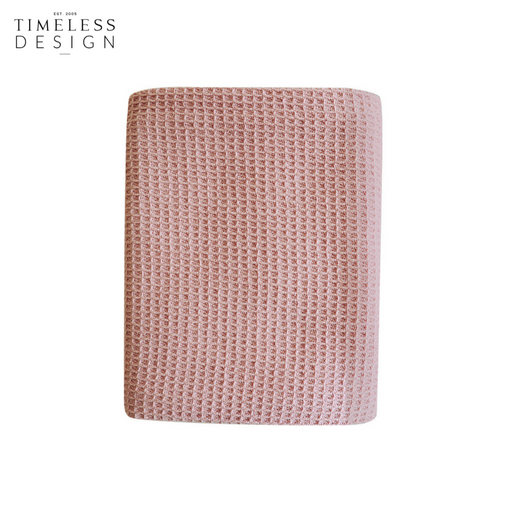 Pink Eilin Waffle Tea Towel