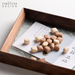 Ally Walnut Embossed Glass Serving Tray