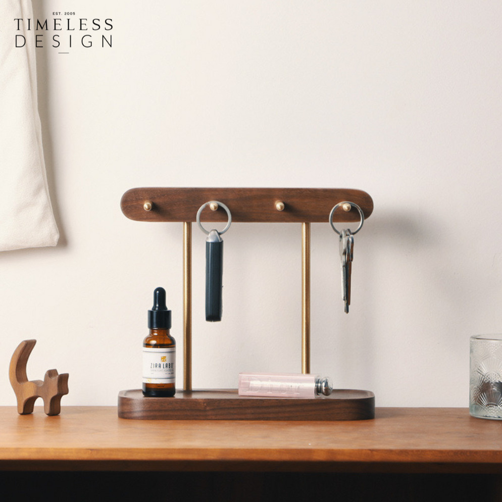 Ally Walnut Wood Key Storage Stand I Home Decor Malaysia I TIMELESS ...