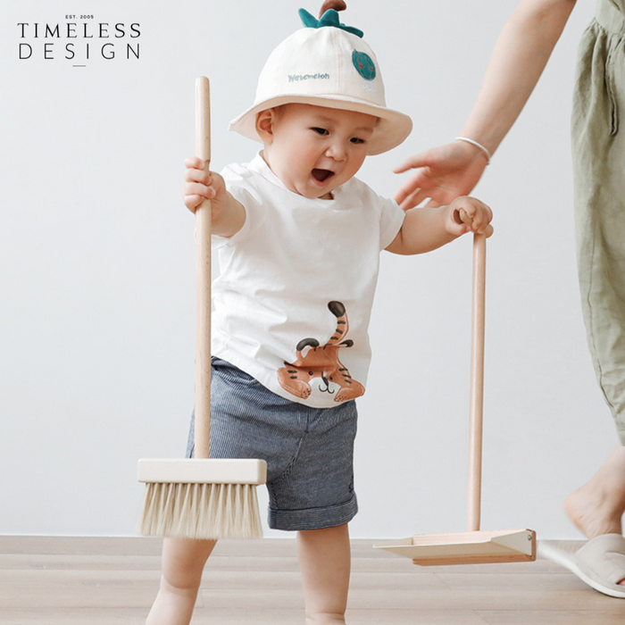 Kids wooden deals broom