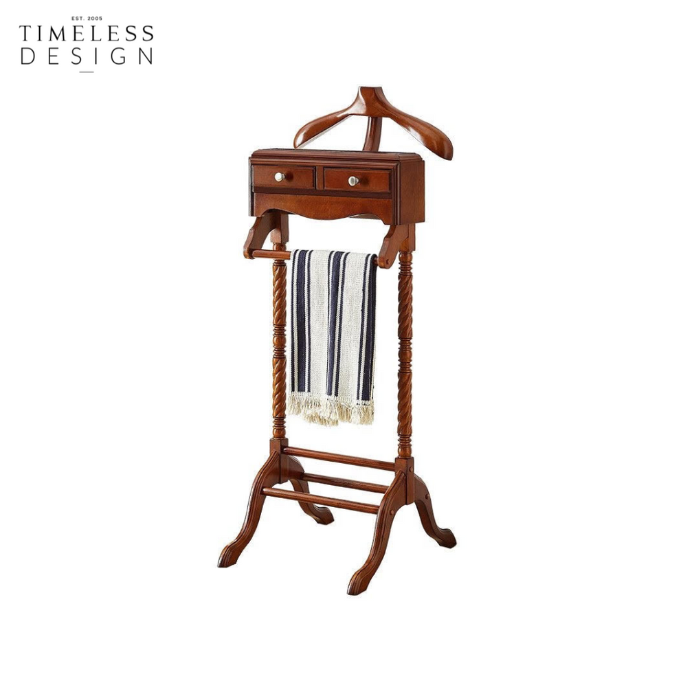 Bergos Freestanding Wooden Coat Stand l Hanger Baju Kayu Malaysia l