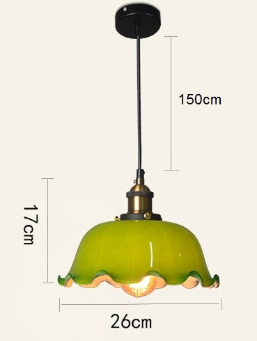 Fumiko Green Pendant Lamp Size