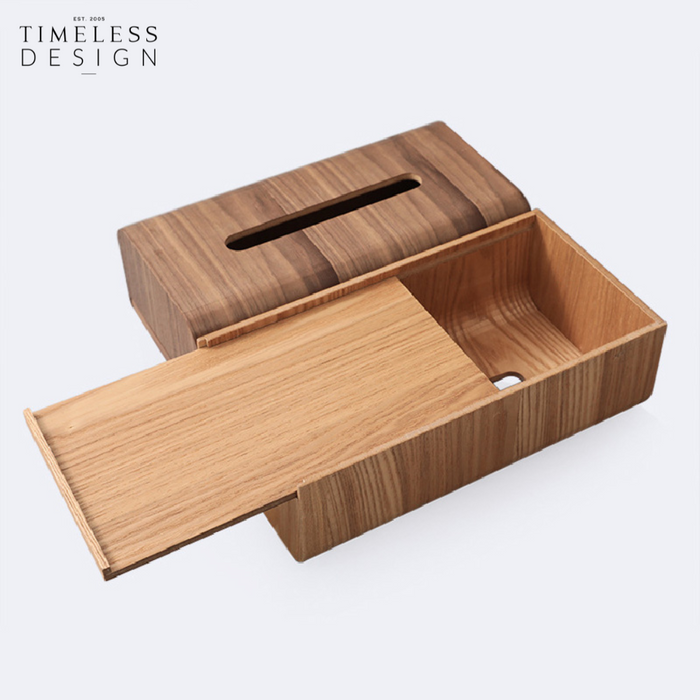 Hiroki Wooden Tissue Box
