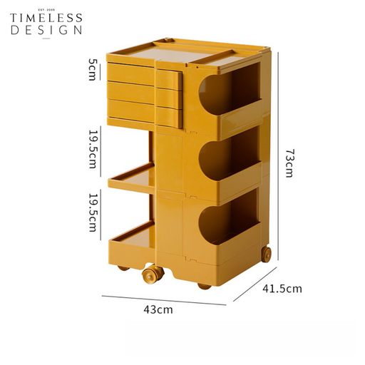 Joe Colombo 3 drawers Trolley