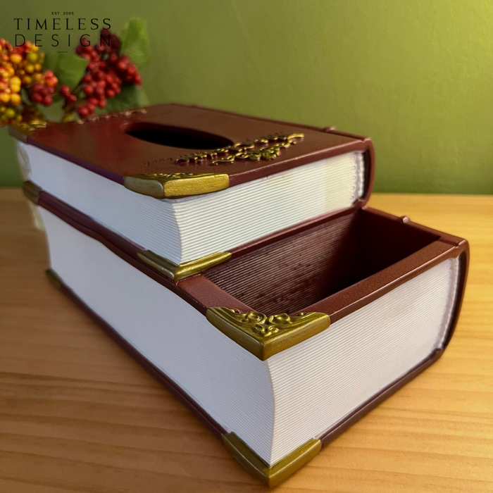 Notre Dame Vintage Book Tissue Box with remote control holder