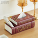 Notre Dame Vintage Book Tissue Box with Remote Control Holder