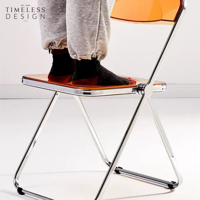 Pille Foldable Acrylic Metal Chair