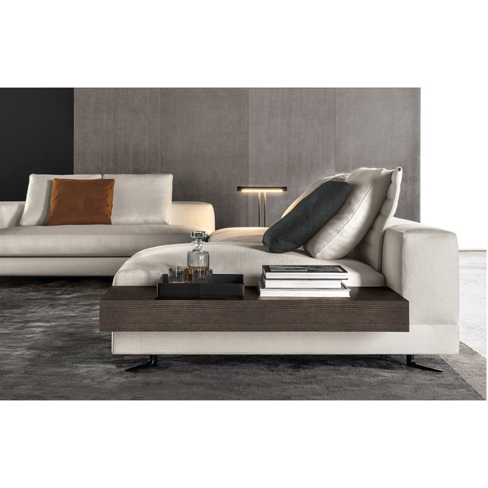 White L Shape Sofa With Side Table (L330) 