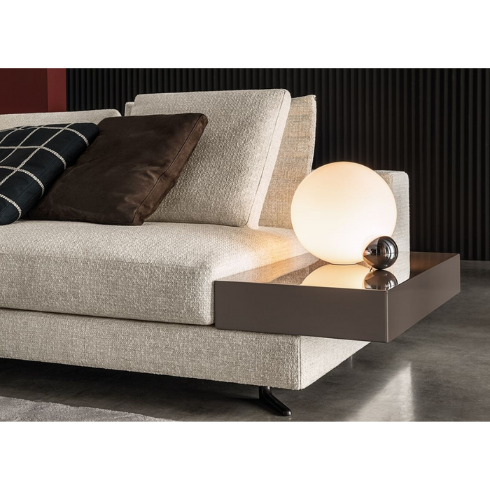 White L Shape Sofa With Side Table (L330) 